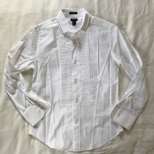 Boys Crewcuts Ludlow White Tuxedo Shirt - Size 10